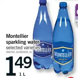 Fortinos MONTELLIER SPARKLING WATER, 1L offer