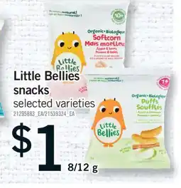 Fortinos LITTLE BELLIES SNACKS, 8/12 g offer