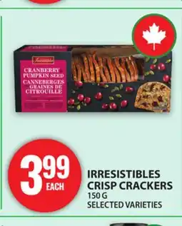 Food Basics IRRESISTIBLES CRISP CRACKERS offer