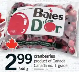 Fortinos CRANBERRIES, 340 G offer