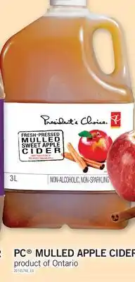 Fortinos PC MULLED APPLE CIDER, 3 L offer