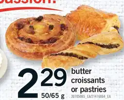 Fortinos BUTTER CROISSANTS OR PASTRIES, 50/65 g offer