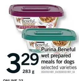 Fortinos PURINA BENEFUL WET PREPARED MEALS FOR DOGS, 283 g offer