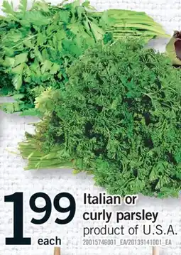 Fortinos ITALIAN OR CURLY PARSLEY offer