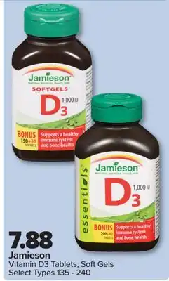 PharmaChoice Jamieson Vitamin D3 Tablets, Soft Gels offer