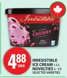 Food Basics IRRESISTIBLE ICE CREAM OR NOVELTIES offer