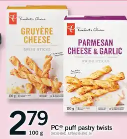 Fortinos PC PUFF PASTRY TWISTS, 100g offer