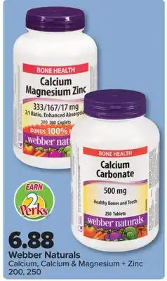 PharmaChoice Webber Naturals Calcium, Calcium & Magnesium + Zinc offer