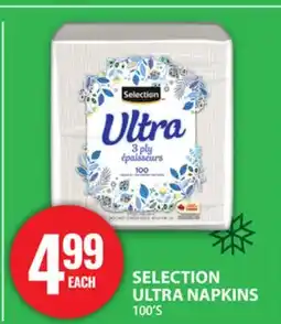 Food Basics SELECTION ULTRA NAPKINS offer
