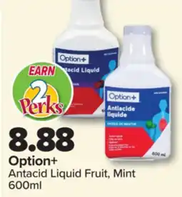 PharmaChoice Option+ Antacid Liquid Fruit, Mint offer