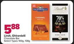 PharmaChoice Lindt, Ghirardelli Chocolate Bar offer