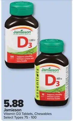 PharmaChoice Jamieson Vitamin D3 Tablets, Chewables offer