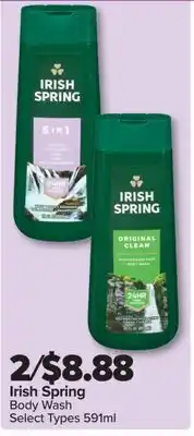 PharmaChoice Irish Spring Body Wash offer