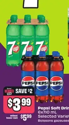 Chalo FreshCo Pepsi Soft Drinks 6x710 mL Selected Varieties offer