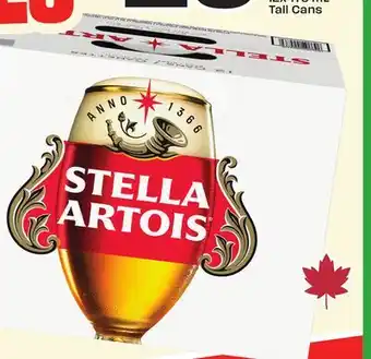 Chalo FreshCo Stella Artois Pilsner 12x473 mL Tall Cans offer