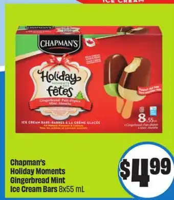Chalo FreshCo Chapman's Holiday Moments Gingerbread Mint Ice Cream Bars 8x55 mL offer