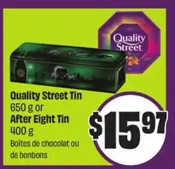 Chalo FreshCo Quality Street Tin 650 g or After Eight Tin 400 g offer