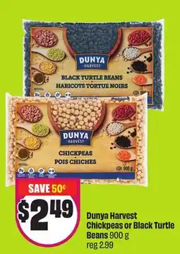 Chalo FreshCo Dunya Harvest Chickpeas or Black Turtle Beans 900 g offer