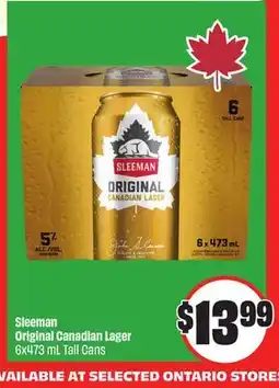 Chalo FreshCo Sleeman Original Canadian Lager 6x473 mL Tall Cans offer