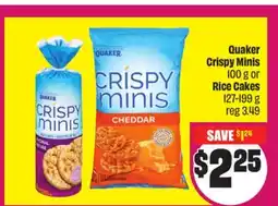 Chalo FreshCo Quaker Crispy Minis 100 g or Rice Cakes 127-199 g offer