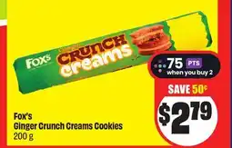 Chalo FreshCo Fox's Ginger Crunch Creams Cookies 200 g offer
