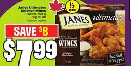 Chalo FreshCo Janes Ultimates Chicken Wings Frozen 754 g offer