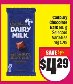 Chalo FreshCo Cadbury Chocolate Bars 180 g Selected Varieties offer