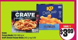 Chalo FreshCo Crave Frozen Meals 200-340 g or Kraft Dinner Frozen Meals 340 g offer