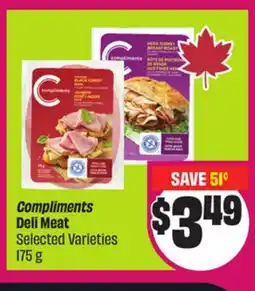 Chalo FreshCo Compliments Deli Meat Selected Varieties 175 g offer