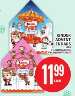 Food Basics KINDER ADVENT CALENDARS offer