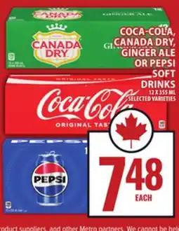 Food Basics COCA-COLA, CANADA DRY, GINGER ALE OR PEPSI SOFT DRINKS offer