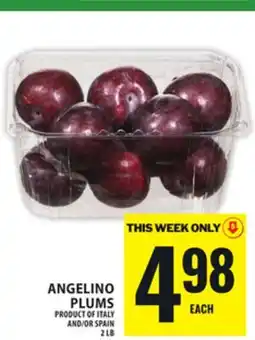 Food Basics ANGELINO PLUMS offer