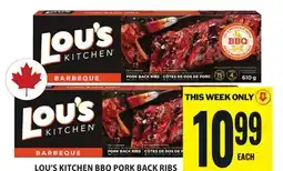 Food Basics LOU'S KITCHEN BBQ PORK BACK RIBS offer