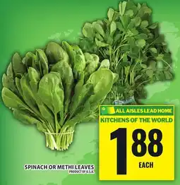 Food Basics SPINACH OR METHI LEAVES offer