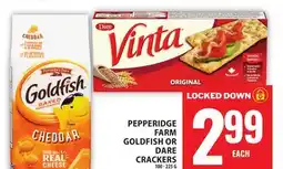 Food Basics PEPPERIDGE FARM GOLDFISH OR DARE CRACKERS offer