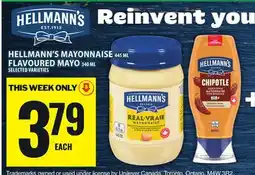 Food Basics HELLMANN'S MAYONNAISE 445 ML FLAVOURED MAYO 340 ML offer