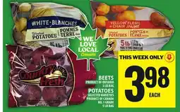 Food Basics BEETS PRODUCT OF ONTARIO 5 LB BAG POTATOES offer