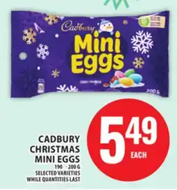 Food Basics CADBURY CHRISTMAS MINI EGGS offer