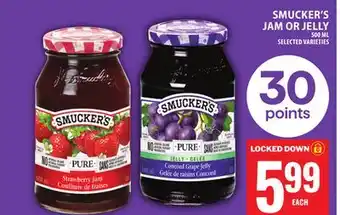 Food Basics SMUCKER'S JAM OR JELLY offer