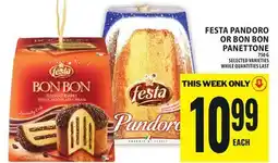 Food Basics FESTA PANDORO OR BON BON PANETTONE offer