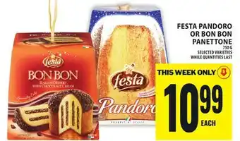 Food Basics FESTA PANDORO OR BON BON PANETTONE offer