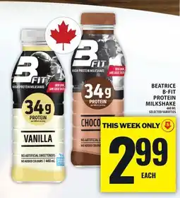 Food Basics BEATRICE B-FIT PROTEIN MILKSHAKE offer
