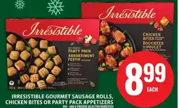 Food Basics IRRESISTIBLE GOURMET SAUSAGE ROLLS, CHICKEN BITES OR PARTY PACK APPETIZERS offer