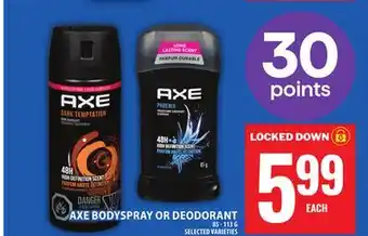 Food Basics AXE BODYSPRAY OR DEODORANT offer