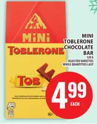 Food Basics MINI TOBLERONE CHOCOLATE BAR offer