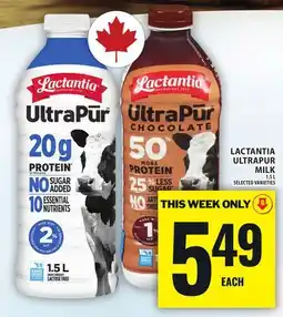 Food Basics LACTANTIA ULTRAPUR MILK offer