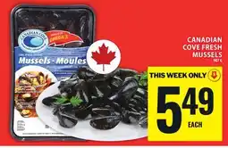 Food Basics CANADIAN COVE FRESH MUSSELS offer