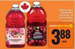 Food Basics IRRESISTIBLE CRANBERRY COCKTAIL OR JUICE BLENDS offer
