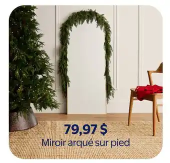 Walmart Miroir arqué sur pied offer