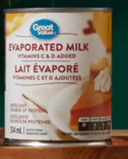 Walmart Lait évaporé Great Value offer